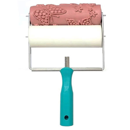 غلتک نقاشی طرح دار به همراه فوم و دسته سایز 6 اینچ