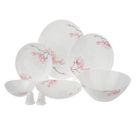 سرویس غذاخوری 28 پارچه پارس اوپال طرح شکوفه بهاری