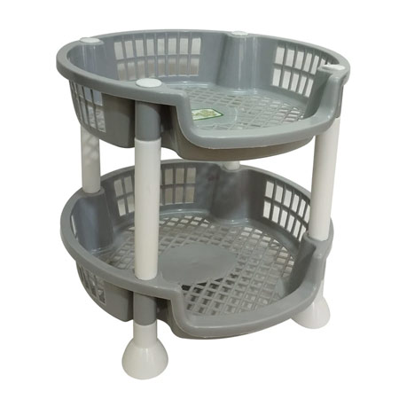 جای سیب زمینی و پیاز پارسا پلاستیک مدل 2 طبقه