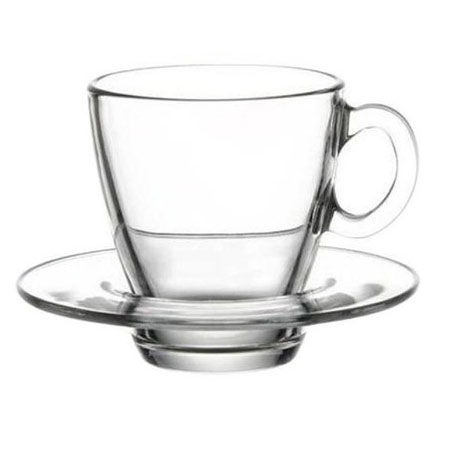 ست فنجان و نعلبکی شیشه ای پاشاباغچه بسته 6 عددی