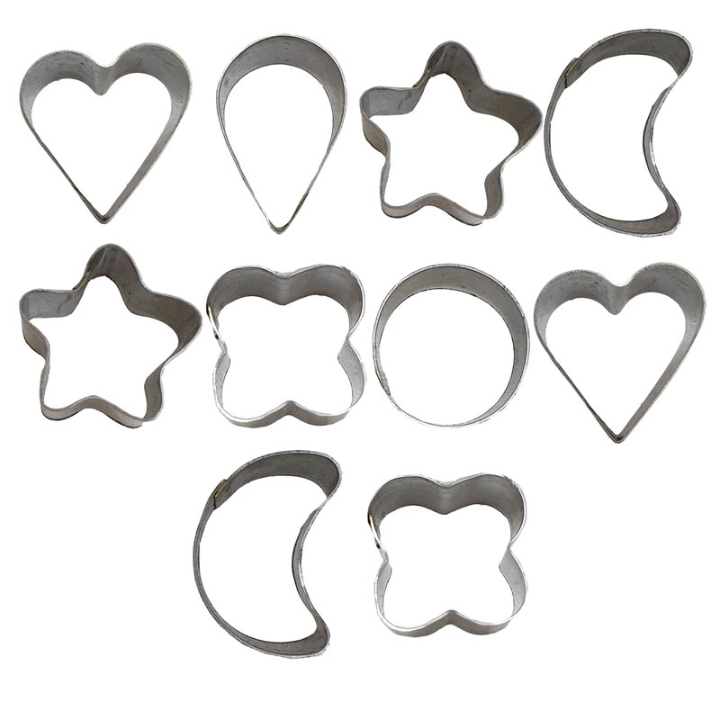 کاتر شیرینی پزی نخود چی جنس استیل مجموعه 10 عددی