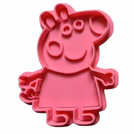کاتر شیرینی پزی سه بعدی پلاستیکی مدل peppa pig