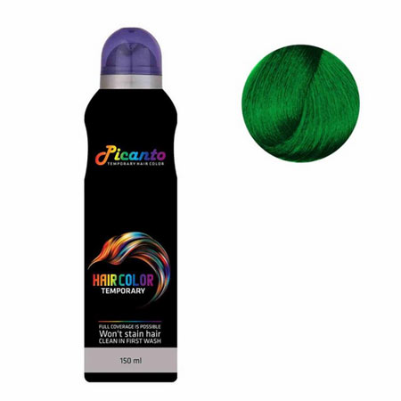 اسپری رنگ مو پیکانتو حجم 150 میلی لیتر رنگ سبز تیره