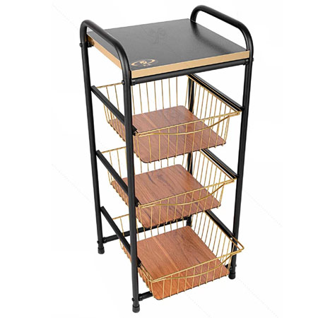 سبد سیب زمینی و پیاز استیل پیشتاز کاوه مدل کشویی 3 طبقه