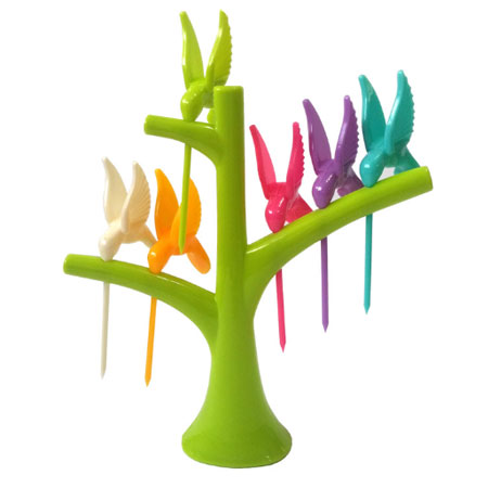 زیتون خوری پلاستیکی طرح پرنده و درخت