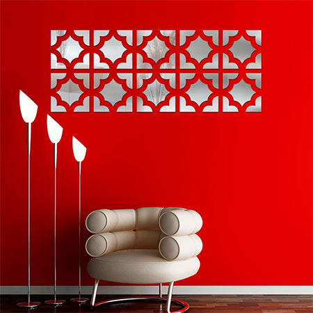 آینه پلکسی گلس دیواری مدل فروردین طرح کارا