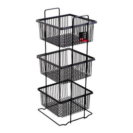 سبد سیب زمینی و پیاز فلزی سه طبقه مدل 355