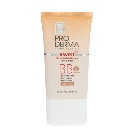 کرم پوشاننده و مرطوب کننده رنگی صورت پرودرما مدل Bbvest