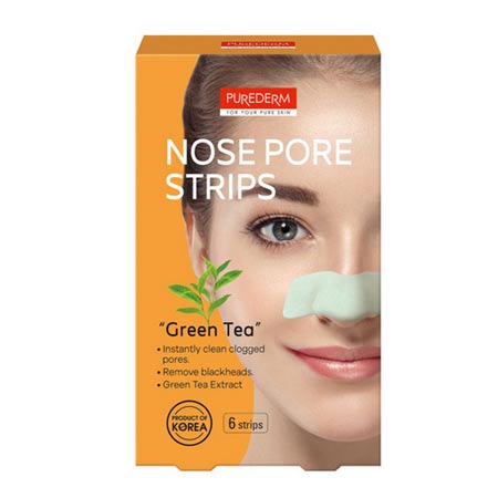 چسب‌ پاک کننده بینی پیور درم مدل GREEN TEE بسته 6 عددی