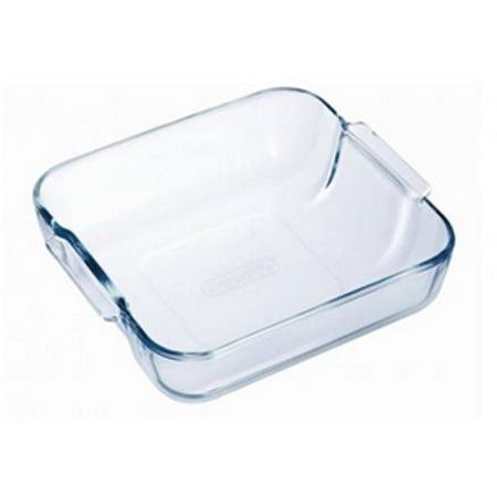 ظرف پخت پیرکس کریستال مربعی مدل Roaster 21x21
