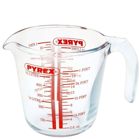 شیر جوش پیرکس فرانسوی با خطوط مدرج