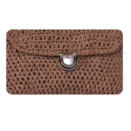 کیف دستی زنانه کلاچ مدل رافیا جنس پنبه