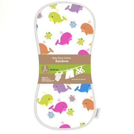 آروغ گیر نوزاد رینبو طرح وال جنس پنبه فاقد مواد سمی