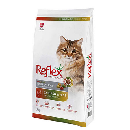غذای خشک گربه بالغ رفلکس مدل Multicolor New وزن 15 کیلوگرم