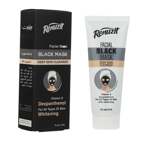 ماسک صورت رینو زیت مدل Black Deep حجم 75 میلی لیتر