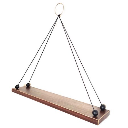 شلف دیواری چوبی یک طبقه آویز مدل ریو جنس ام دی اف روکش ملامینه