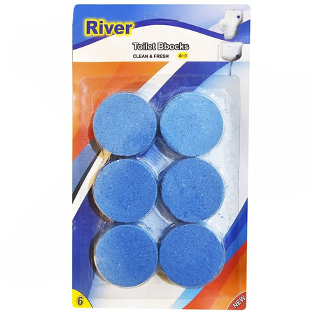 قرص خوشبو کننده توالت فرنگی ریور بسته 6 عددی