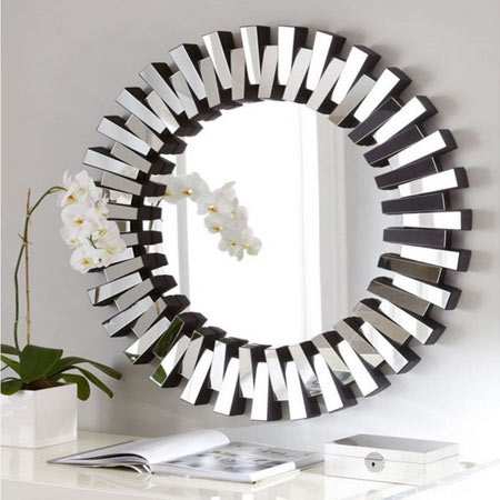 آینه سه بعدی گرد دکوراتیو