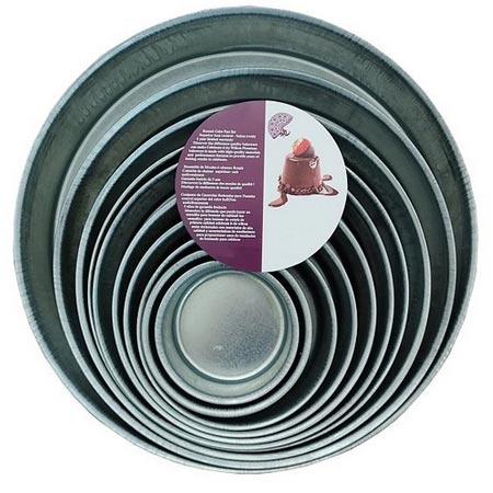 قالب کیک به گز مدل گرد لبه کوتاه گالوانیزه مجموعه 10 عددی