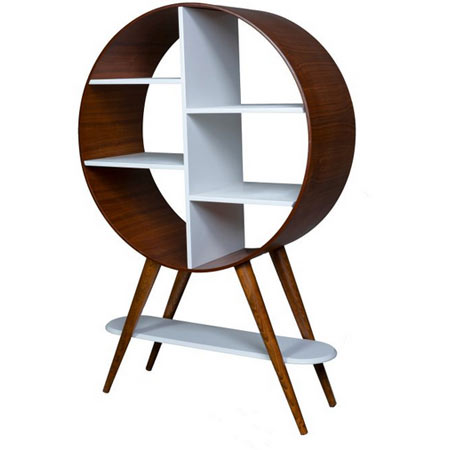 کتابخانه چوبی گرد پنج طبقه مدل راند