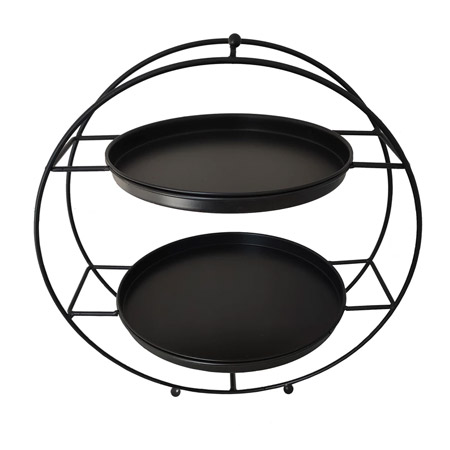 استند سرو فلزی دو طبقه طرح گرد مدرن شیک و خاص