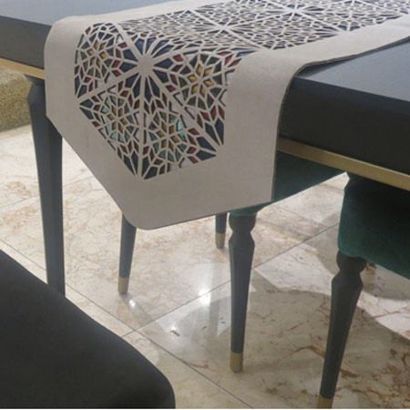 رانر رومیزی مخمل مستطیل کد 007