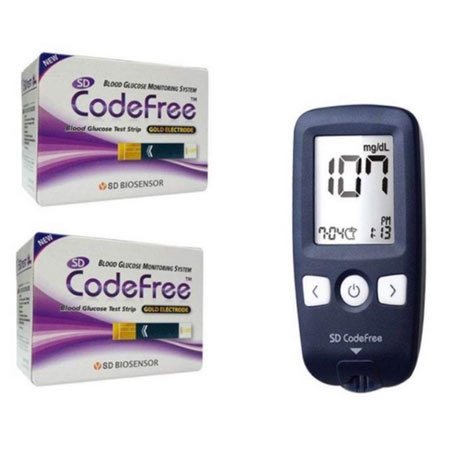 دستگاه تست قندخون اس دی بایوسنسور مدل کد فری
