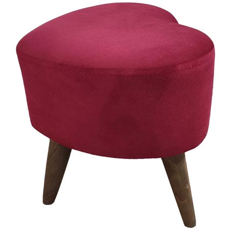 پاف طرح قلب جنس داخلی اسفنج و چوب و رویه مخمل