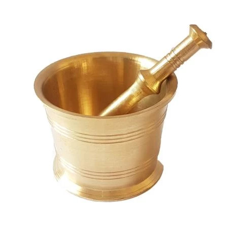 هاون مدل زعفران کوب فلزی برنجی