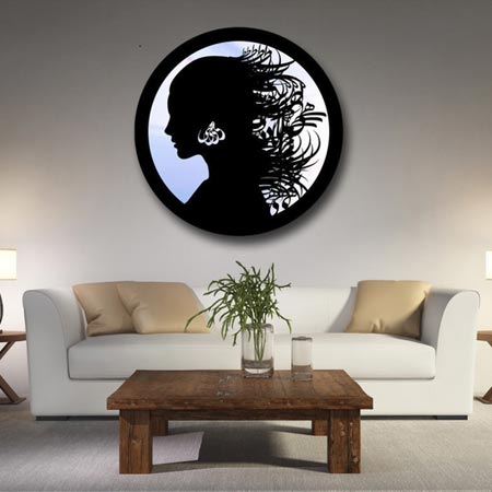 تابلو آینه سالی وان شعر طره با زلف پریشان دختر