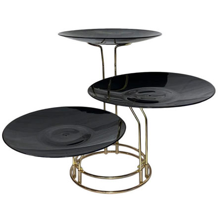 استند سرو و پذیرایی پلاستیکی سالوت مدل سه طبقه