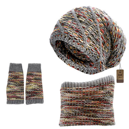 ست کلاه و شال گردن و ساق دست سام جنس بافت