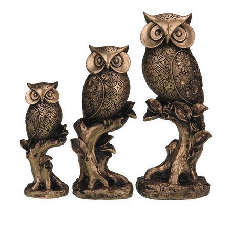 مجسمه پلی استر طرح جغد مجموعه 3 عددی