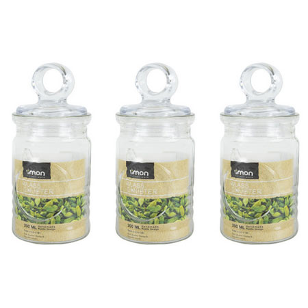 ست جا ادویه 3 پارچه لیمون شیشه ای فشاری مدل روستیک