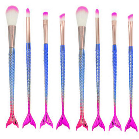 ست برس آرایشی مدل پری دریایی مجموعه 8 عددی