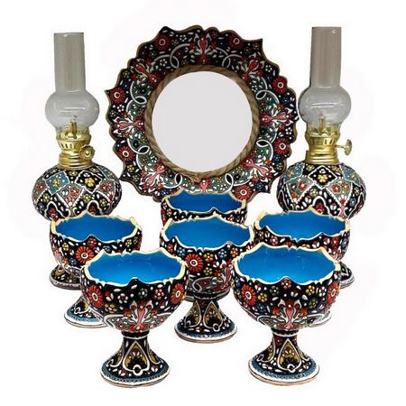 ست 9 تکه هفت سین مینا کاری کد D001