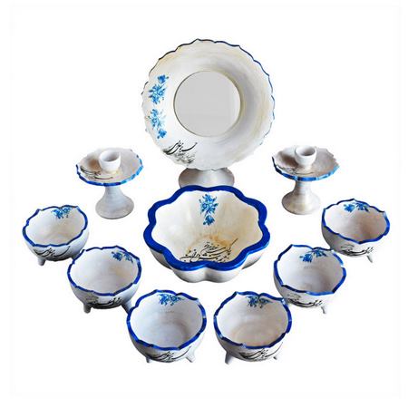 مجموعه ظروف هفت سین 10 پارچه مدل آراگل