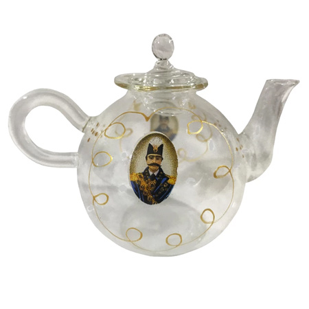 قوری زعفران مدل شاه عباسی جنس پیرکس