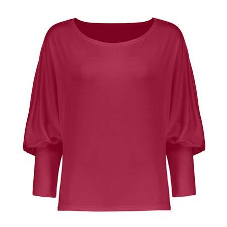 بلوز زنانه سیدونا یقه گرد آستین بلند ساده