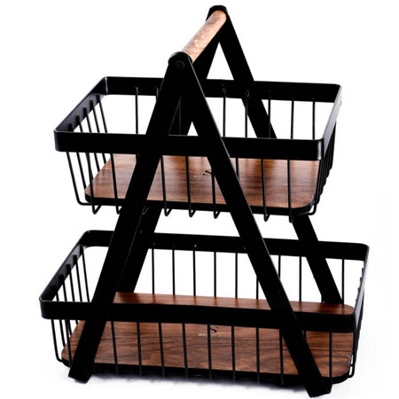 استند سرو پذیرایی سولیکا جنس فلز و چوب