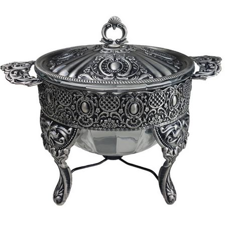 سوپ خوری و سوفله خوری جنس پیوتر با ظرف پیرکس