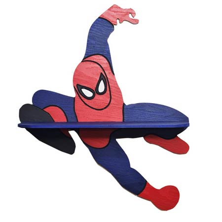 شلف دیواری اتاق کودک پسرانه مدل اسپایدرمن