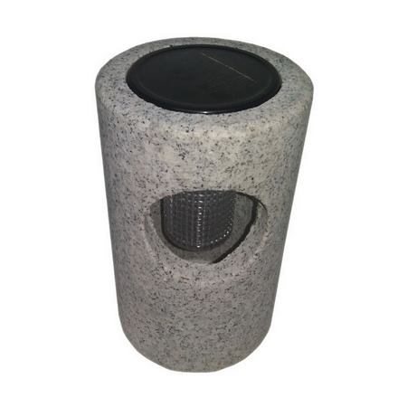 چراغ ایستاده حیاطی خورشیدی سنگی مدل Stone01