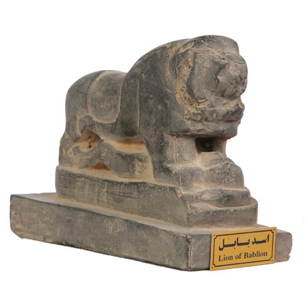 مجسمه سنگی شیر بابل جنس پلی استر