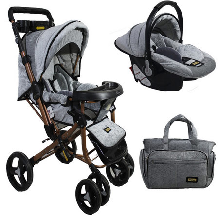 ست کالسکه و کریر به همراه ساک لوازم ۶ ماه به بالا