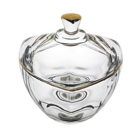 قندان شیک مجلسی جنس کریستال مدل ونا لب طلا