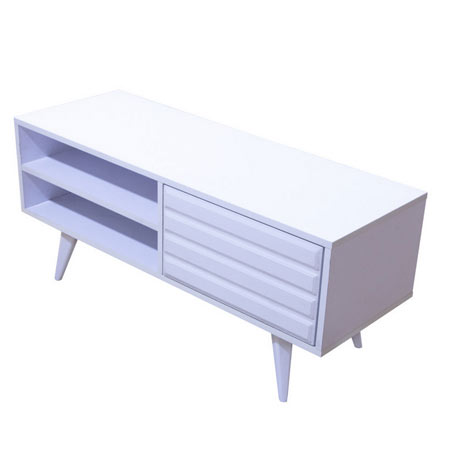 میز تلویزیون جنس وکیوم و ملامینه کشو دار