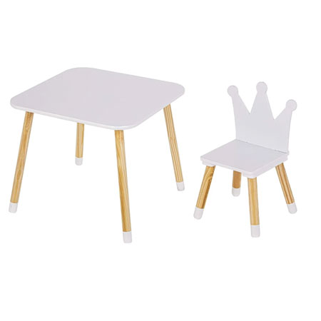 ست میز و صندلی کودک مدل تاج جنس ام دی اف