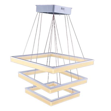 لوستر تارا مدل مدرن مربع سه طبقه ریموت دار