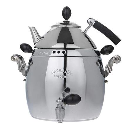 ست کتری و قوری آپولون مدل پلوتون با دو قوری استیل و چینی